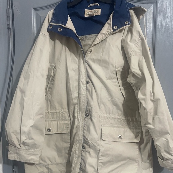 St. John's Bay Blue and Beige Jacket vintage - Picture 1 of 9